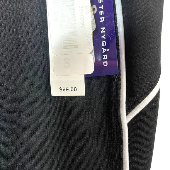 NWT Peter Nygard Slims Leggings in Black with White Trim Size S - Picture 9 of 13